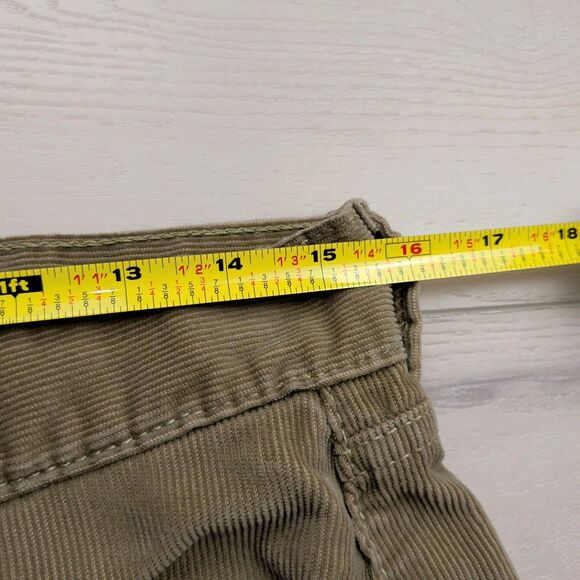 Levi’s 505 Corduroy Pants Mens 31x32 Straight Leg Tan White Tab Khaki - Picture 6 of 10